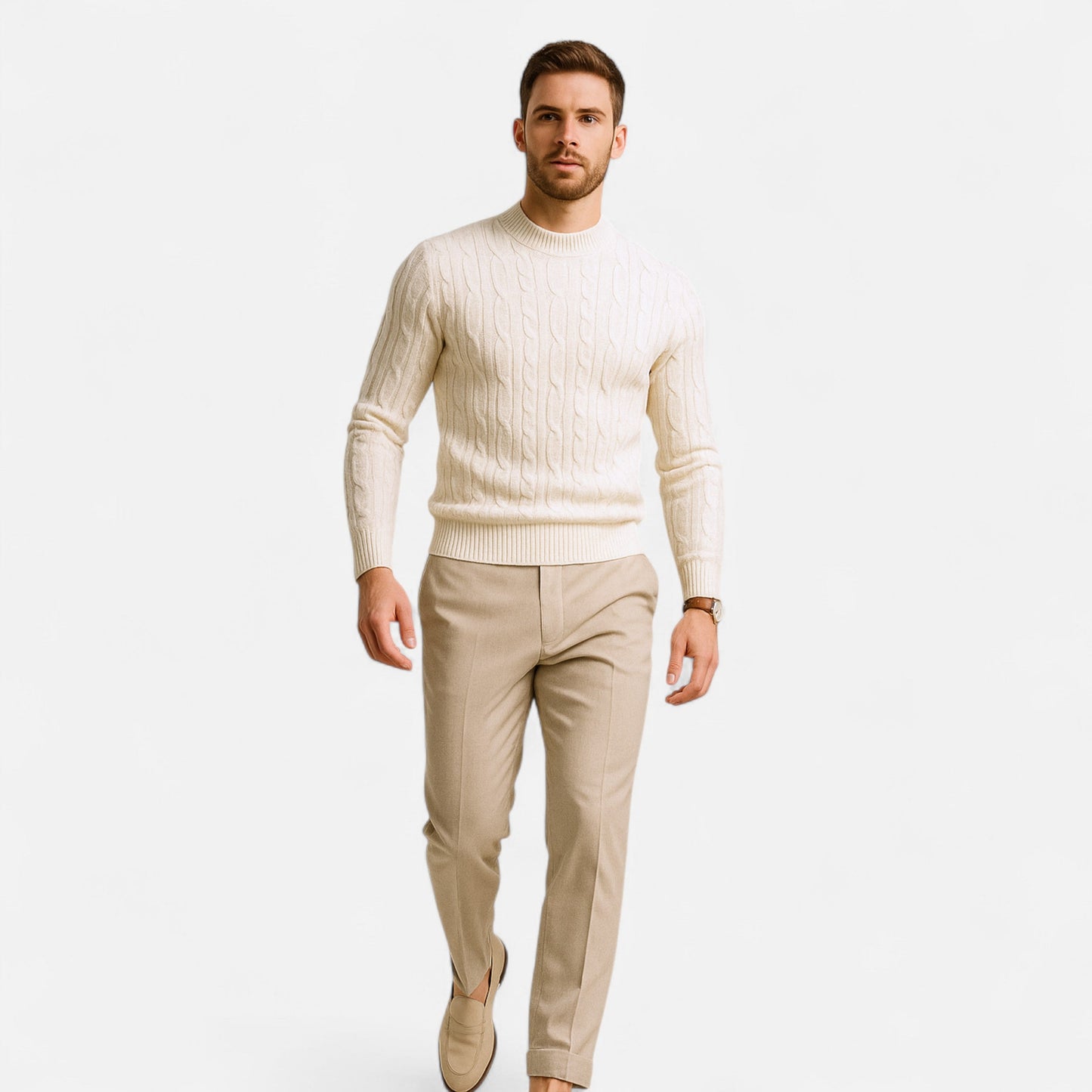 Herren Strickpullover Crewneck | Klassischer Feinstrick für stilvollen Komfort