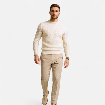 Herren Strickpullover Crewneck | Klassischer Feinstrick für stilvollen Komfort