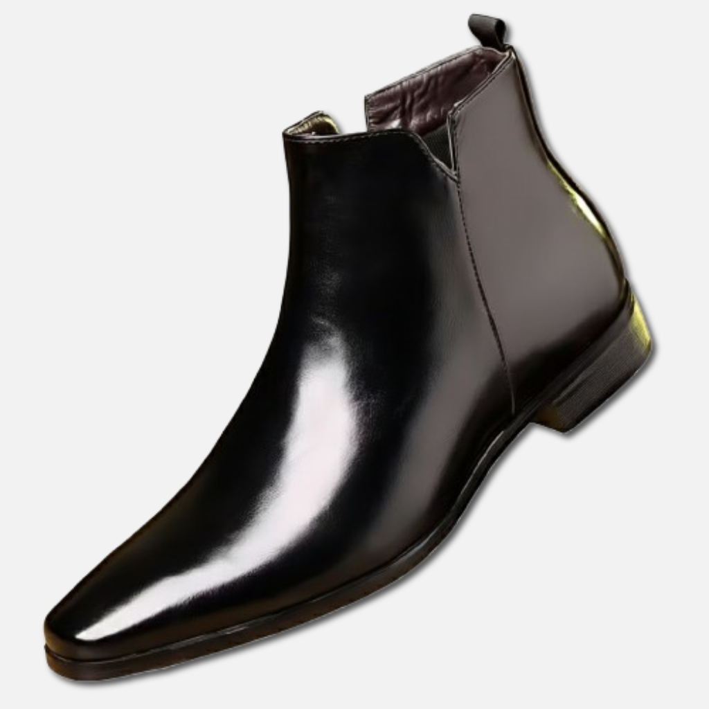 Chelsea Boots | Herren Stiefeletten mit spitzer Zehenform & seitlichem Reißverschluss