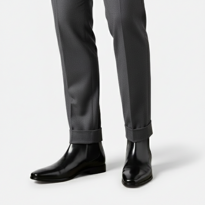 Chelsea Boots | Herren Stiefeletten mit spitzer Zehenform & seitlichem Reißverschluss