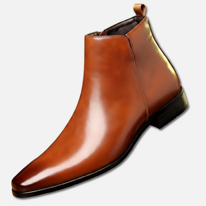 Chelsea Boots | Herren Stiefeletten mit spitzer Zehenform & seitlichem Reißverschluss