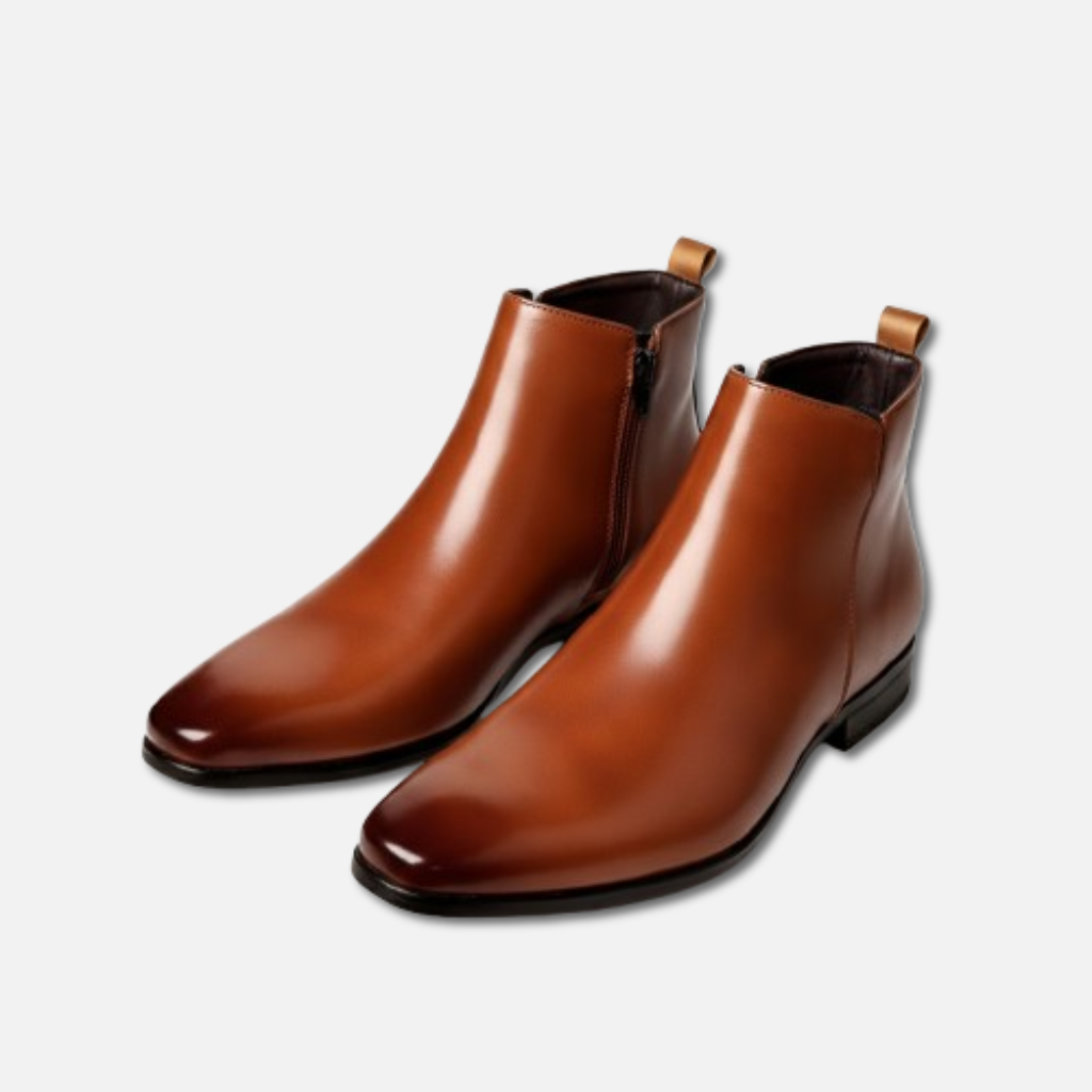 Chelsea Boots | Herren Stiefeletten mit spitzer Zehenform & seitlichem Reißverschluss