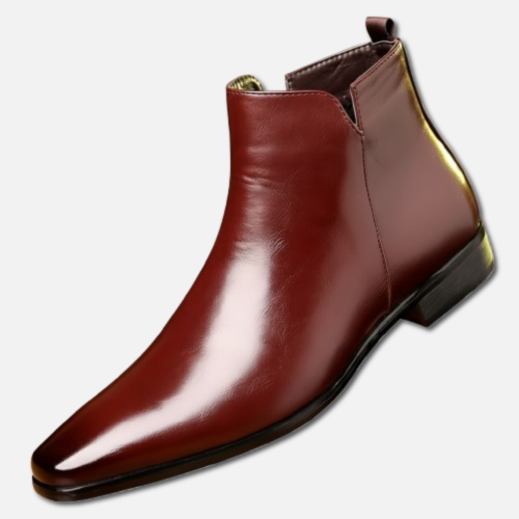 Chelsea Boots | Herren Stiefeletten mit spitzer Zehenform & seitlichem Reißverschluss