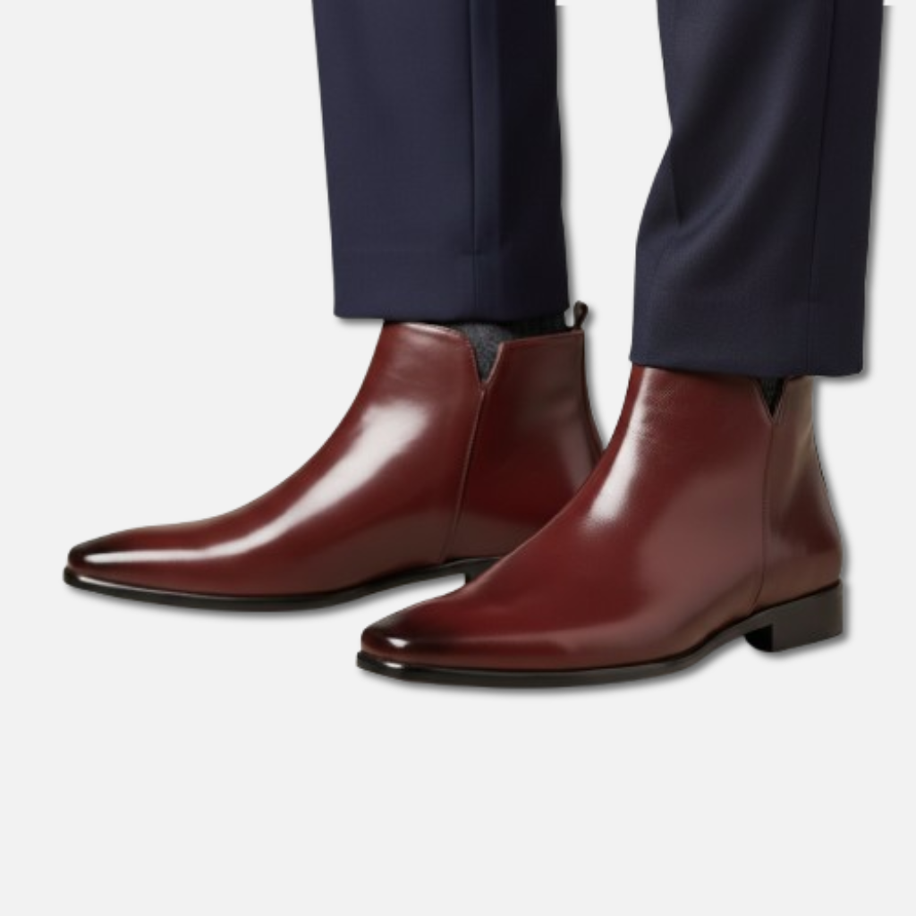 Chelsea Boots | Herren Stiefeletten mit spitzer Zehenform & seitlichem Reißverschluss