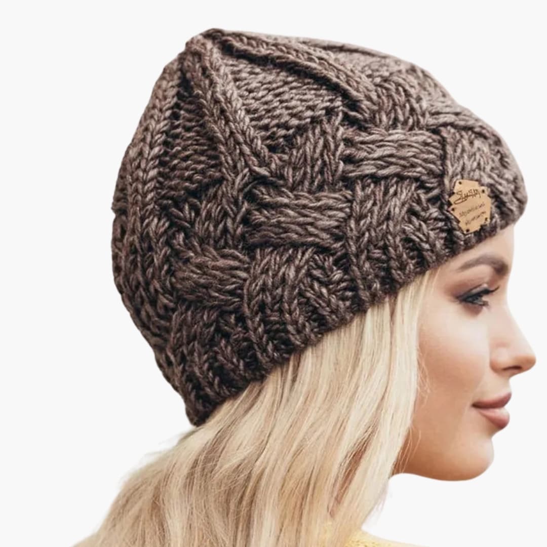 Damen Wintermütze | Gestrickt mit Rippstruktur & Runder Form für Stil & Wärme