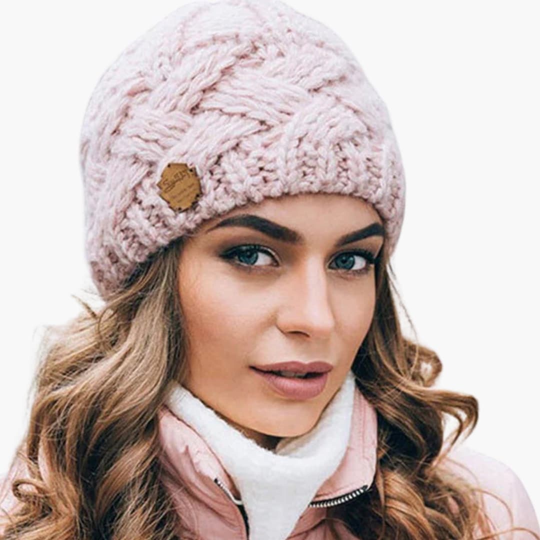 Damen Wintermütze | Gestrickt mit Rippstruktur & Runder Form für Stil & Wärme