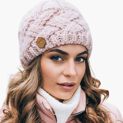 Damen Wintermütze | Gestrickt mit Rippstruktur & Runder Form für Stil & Wärme