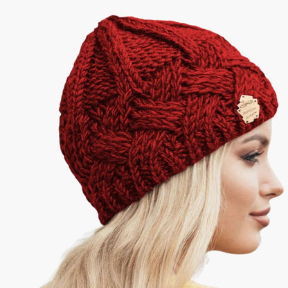 Damen Wintermütze | Gestrickt mit Rippstruktur & Runder Form für Stil & Wärme