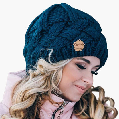 Damen Wintermütze | Gestrickt mit Rippstruktur & Runder Form für Stil & Wärme