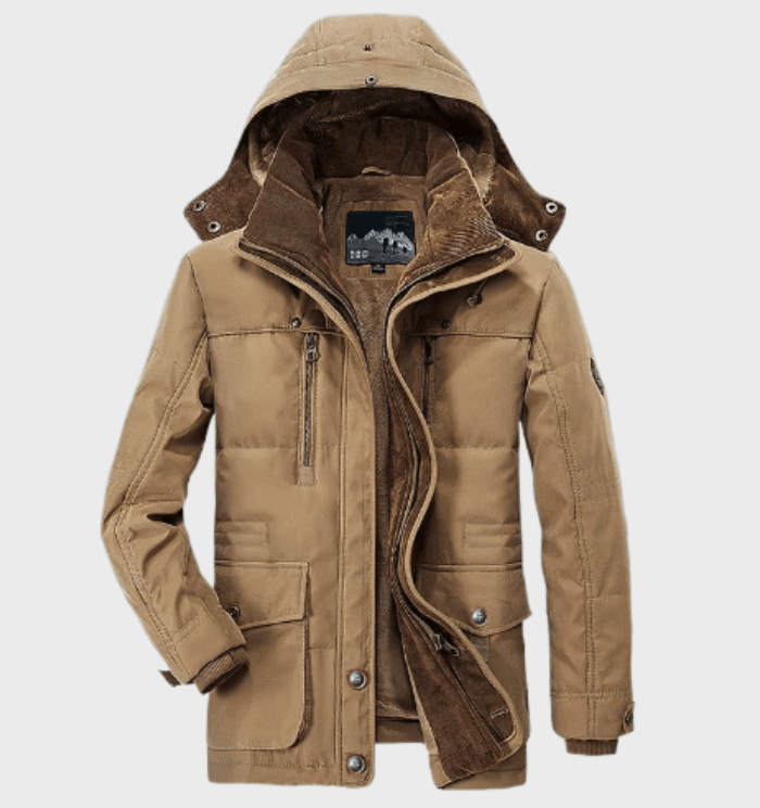 Kingstone | Herren Winterjacke Parka mit Kapuze & Warmem Fleecefutter, Modernes Design