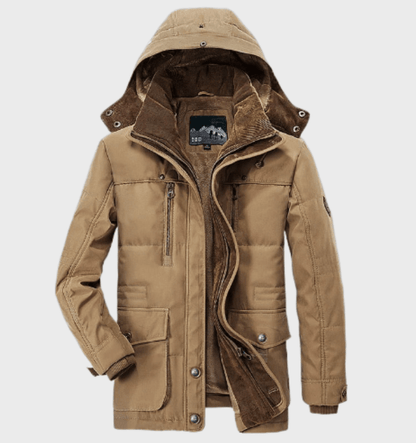 Kingstone | Herren Winterjacke Parka mit Kapuze & Warmem Fleecefutter, Modernes Design