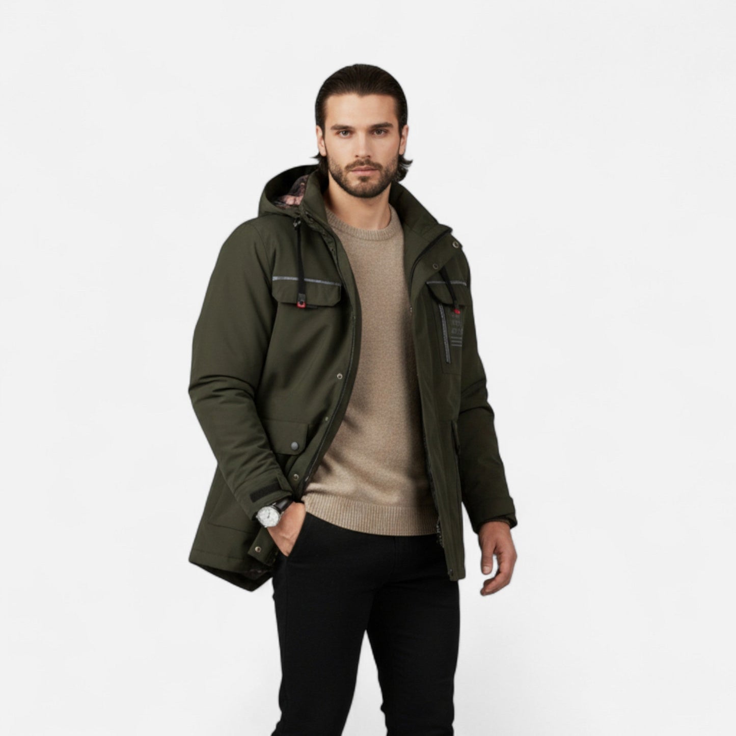 Tristan | Herren Hooded Windbreaker – Leichte Outdoor Jacke mit Kapuze für Alltag & Freizeit