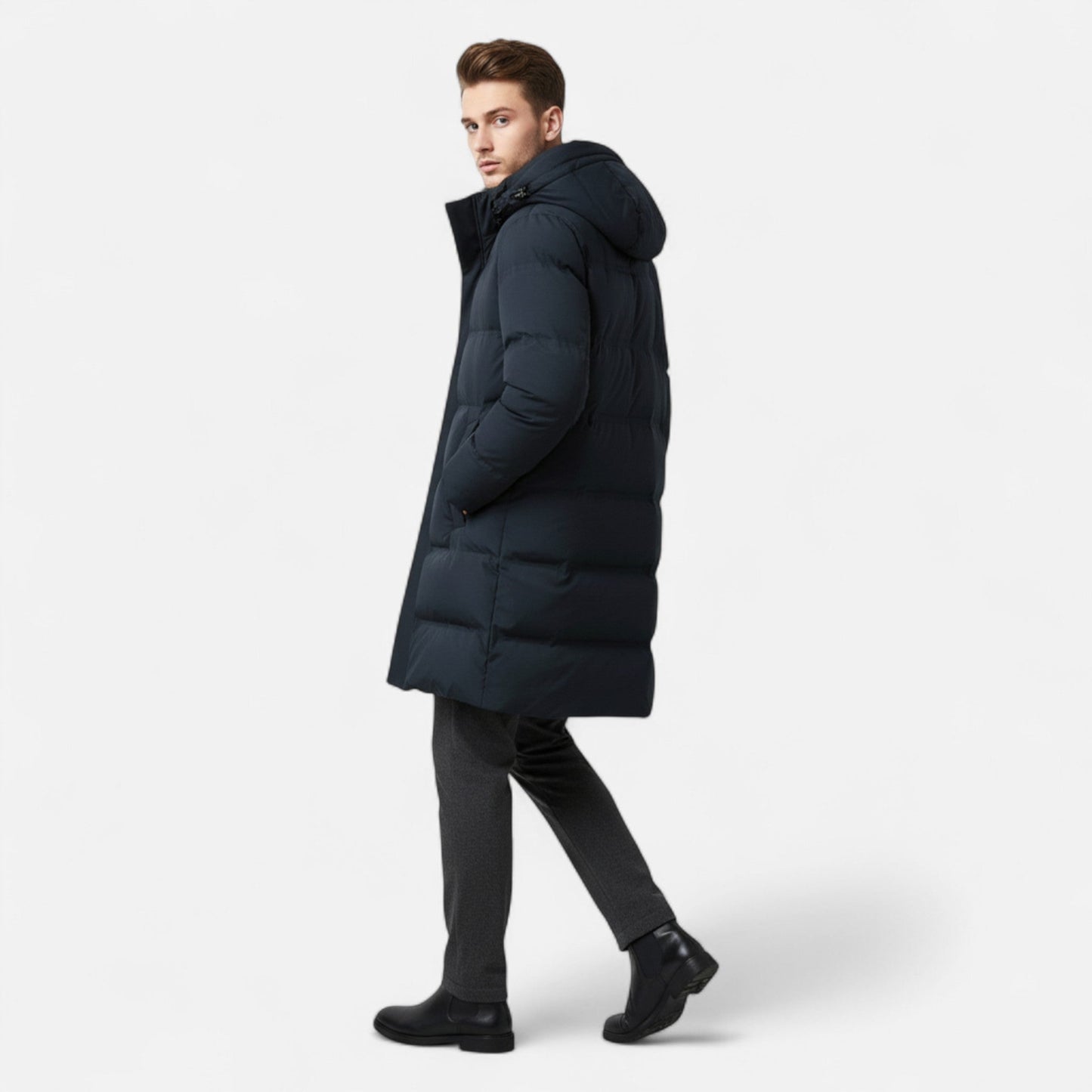 Premium Winter-Parka mit Kapuze | Gefütterte Eleganz für Herren