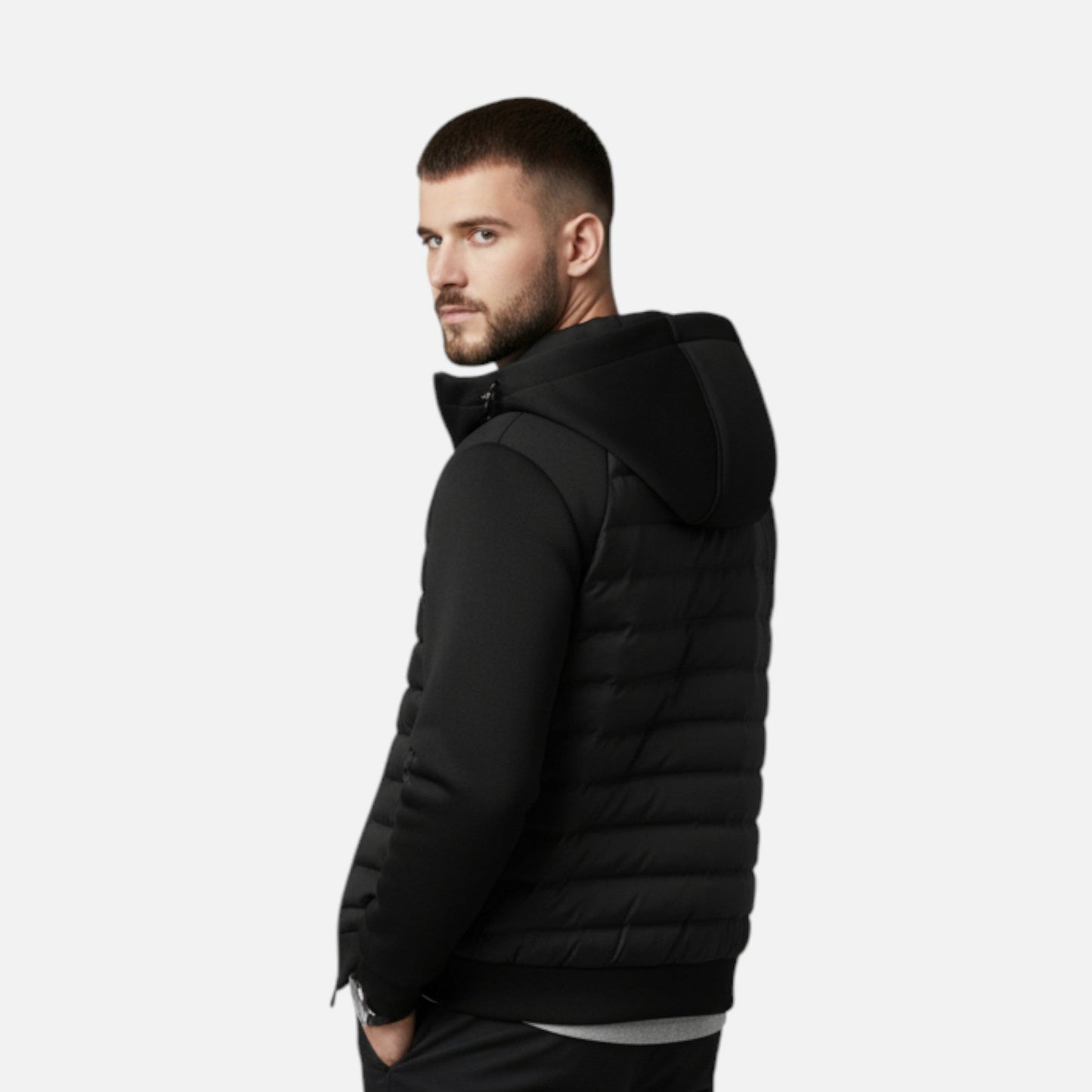 Herren Daunenjacke mit Kapuze | Leichte Steppjacke für warmen Winterkomfort