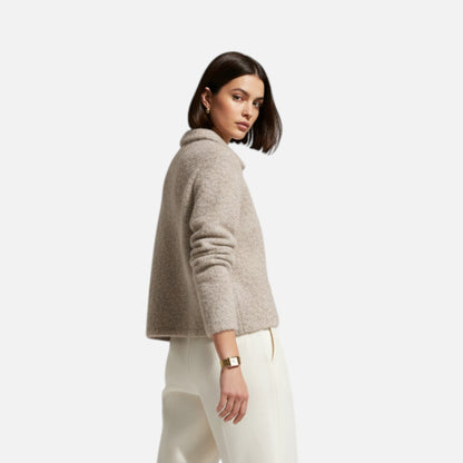 Damen Strickcardigan Blumenmuster | Weicher Cardigan für stilvolle Herbstlooks