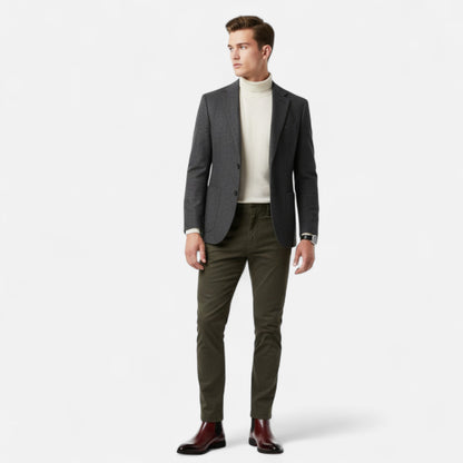 Herren Chelsea Boots Noir | Elegante Schuhe mit markanter roter Sohle