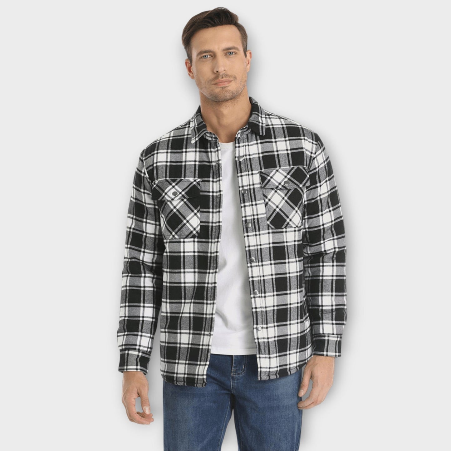 Herren Winterjacke gefüttert mit Karo-Flanell | leicht, warm und vielseitig