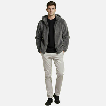 Cozy Hoody | Herren Fleece Hoodie mit Reißverschluss für Winter & Alltag