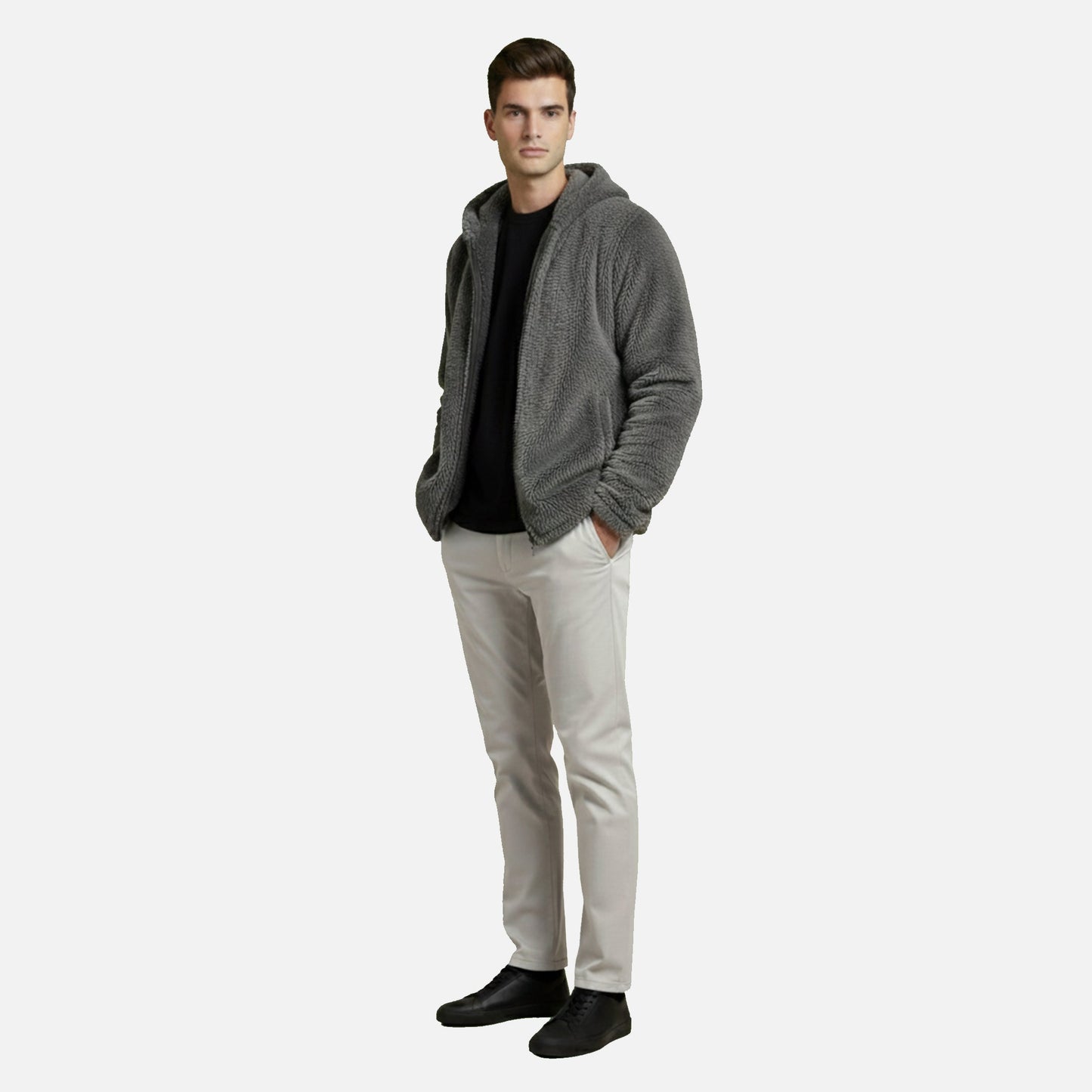 Cozy Hoody | Herren Fleece Hoodie mit Reißverschluss für Winter & Alltag