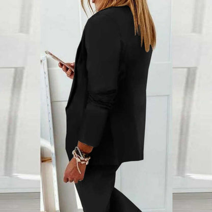 Liliana | Damen Blazer und Hose Set im Karomuster – Zeitloses, schlichtes Outfit für den eleganten Look