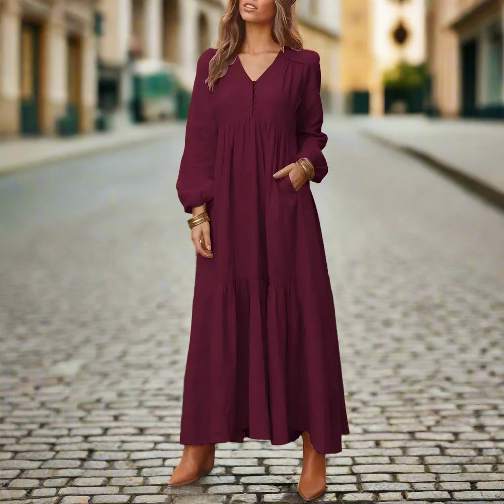 Violetta | Punktkleid mit Knöpfen