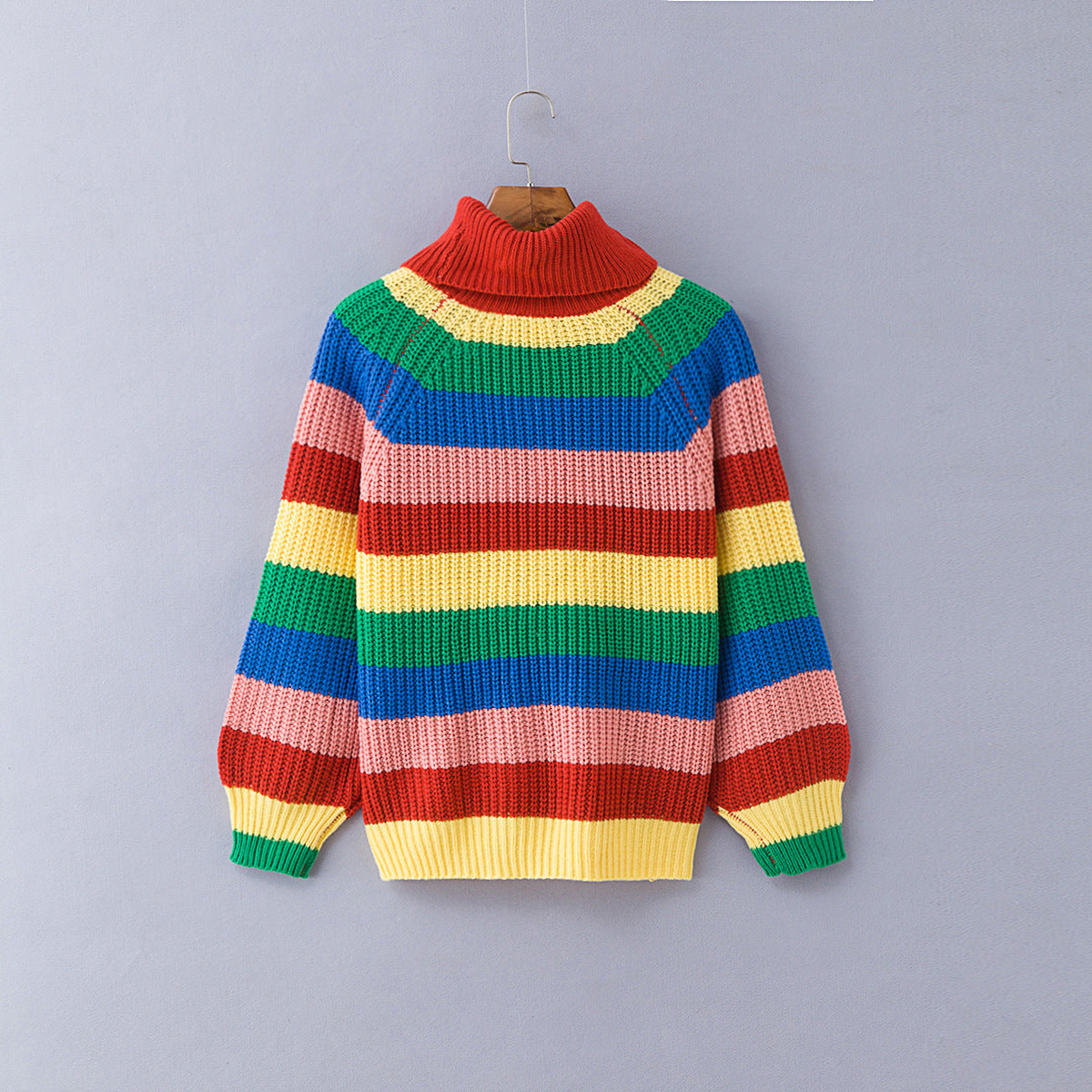 Qintara | Damen Pullover mit Regenbogenstreifen – Bunt und Stilvoll