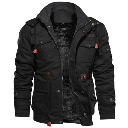 Cameron | Herren Winterjacke mit Kapuze | Zipper & Multifunktionstaschen