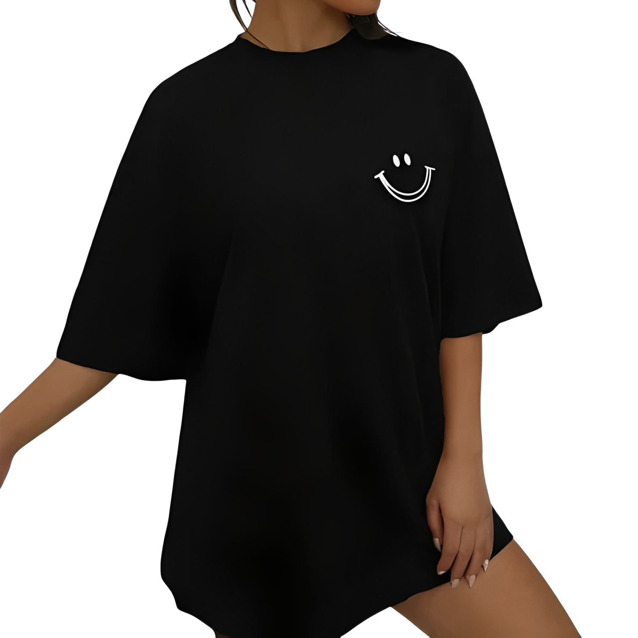 Smellina | Baumwoll-T-Shirt mit Emoji-Druck