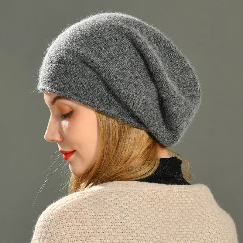 Viviene | Damen Beanie Mütze aus Kaschmir – Warm und Weich