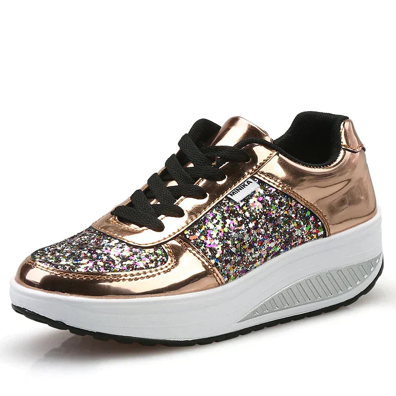 Sambalina | Glitzernde Chunky Sneakers für Damen