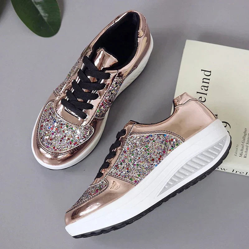 Sambalina | Glitzernde Chunky Sneakers für Damen