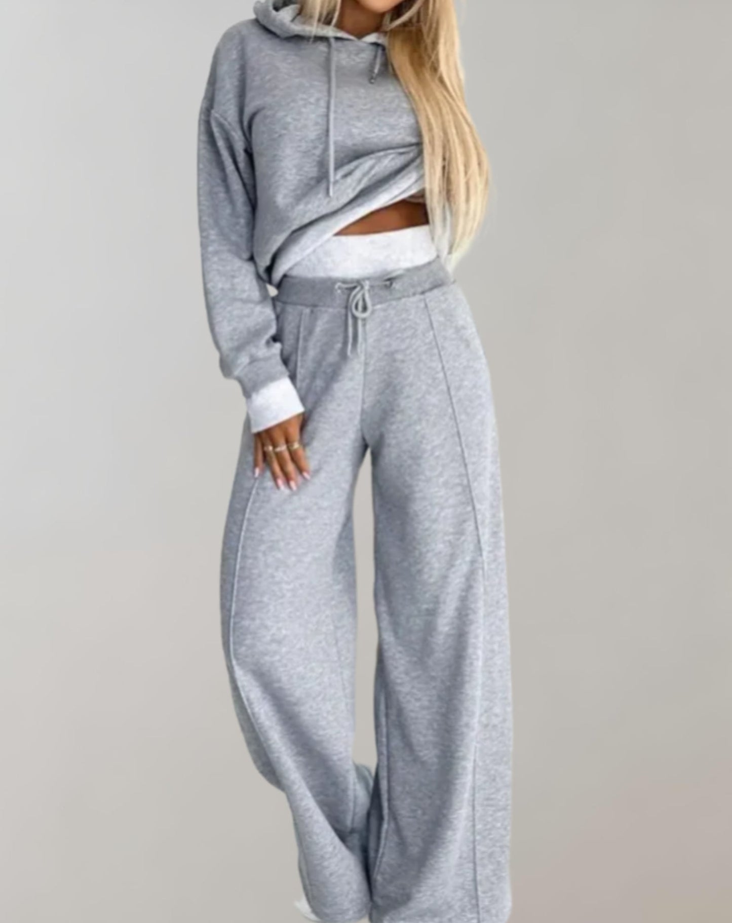 Edella | Zweifarbiges 2-teiliges Sweatshirt & Jogginghose Set – Sportlich & Bequem