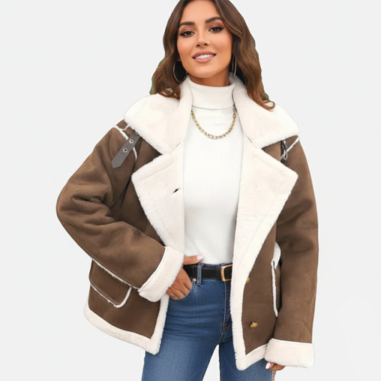 Soft Winter Jacket | Damen Winterjacke aus weichem Polyester mit femininem Reverskragen