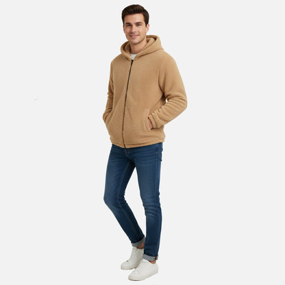 Cozy Hoody | Herren Fleece Hoodie mit Reißverschluss für Winter & Alltag