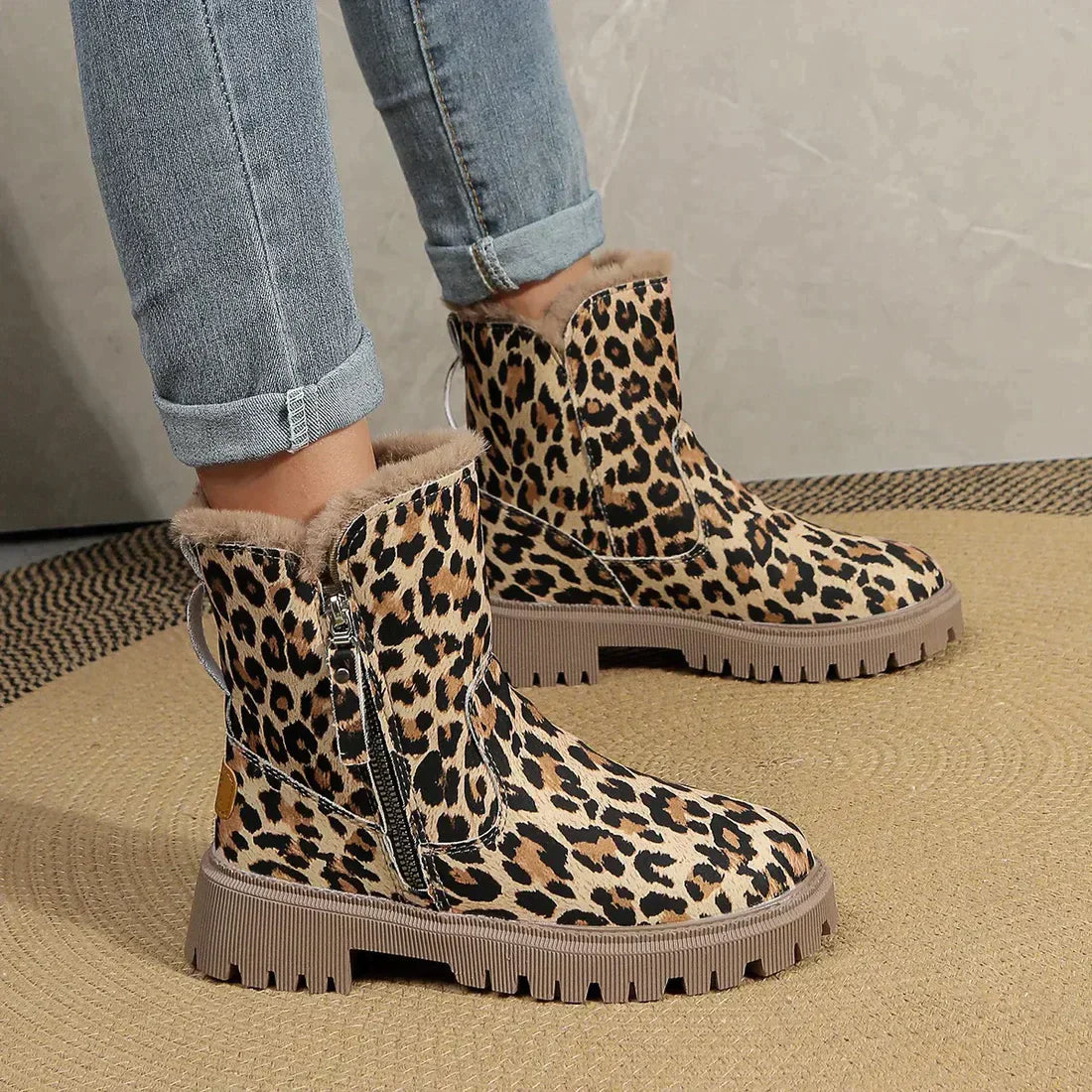 Rizka | Stylische Leopardenprint Stiefel