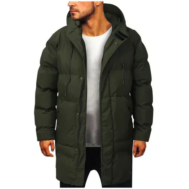 Othmar | Herren Lange Winterjacke mit Kapuze und Reißverschluss