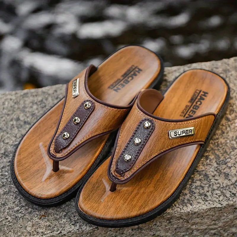 Supera | Bequeme, rutschfeste Flip Flops mit Gummisohle