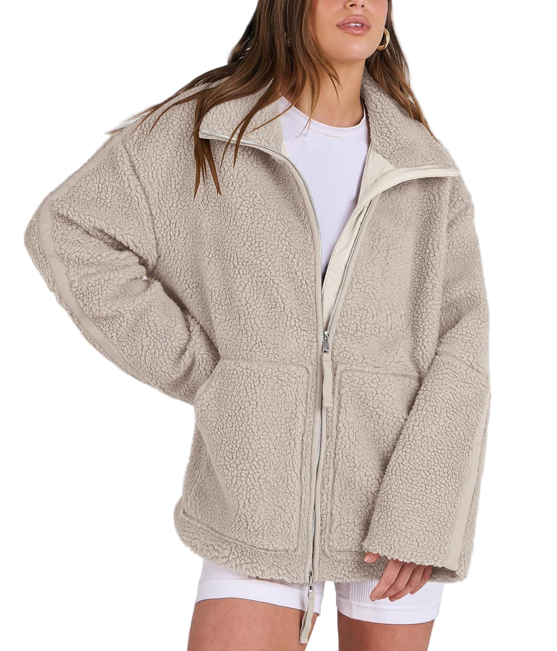 Damen Fleecejacke Oversize | Warm & Vielseitig für Alltag & Outdoor