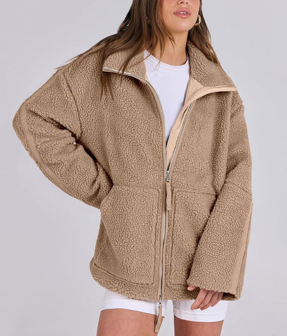 Damen Fleecejacke Oversize | Warm & Vielseitig für Alltag & Outdoor