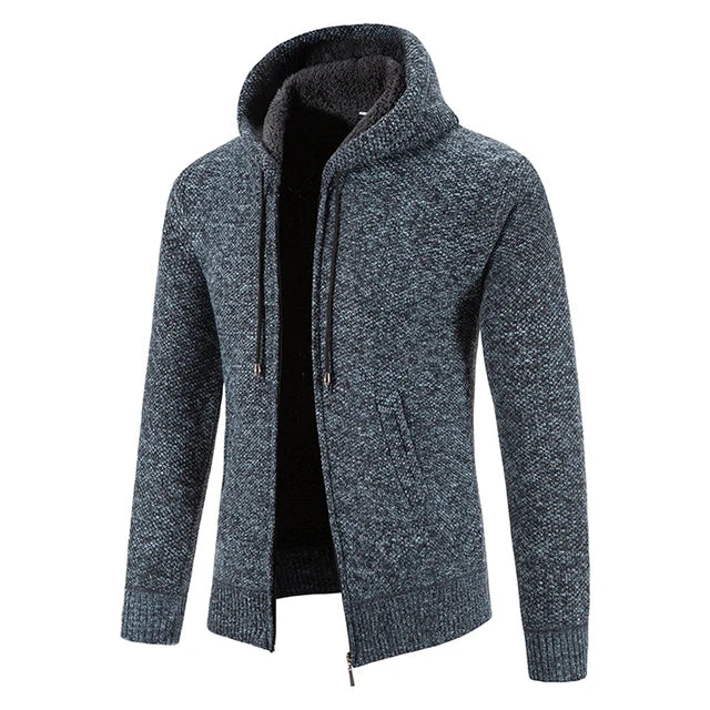 Richard | Herren Strickjacke mit Kapuze und Reißverschluss