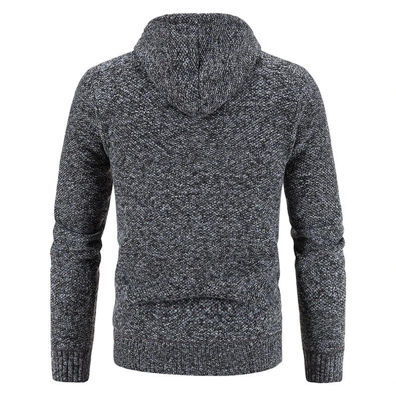 Richard | Herren Strickjacke mit Kapuze und Reißverschluss