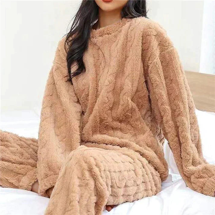 Lyera | Damen Fleece-Pyjama-Set – Weich, warm und kuschelig für kalte Nächte