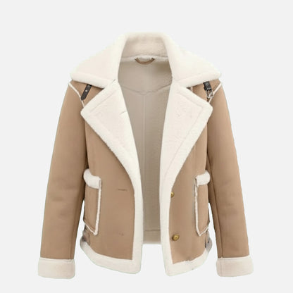 Soft Winter Jacket | Damen Winterjacke aus weichem Polyester mit femininem Reverskragen