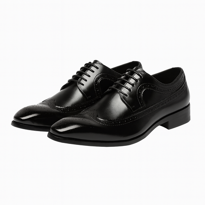 Toby | Herren Oxford Brogue Schnürschuhe aus Glattleder | Klassischer Business & Formal Look