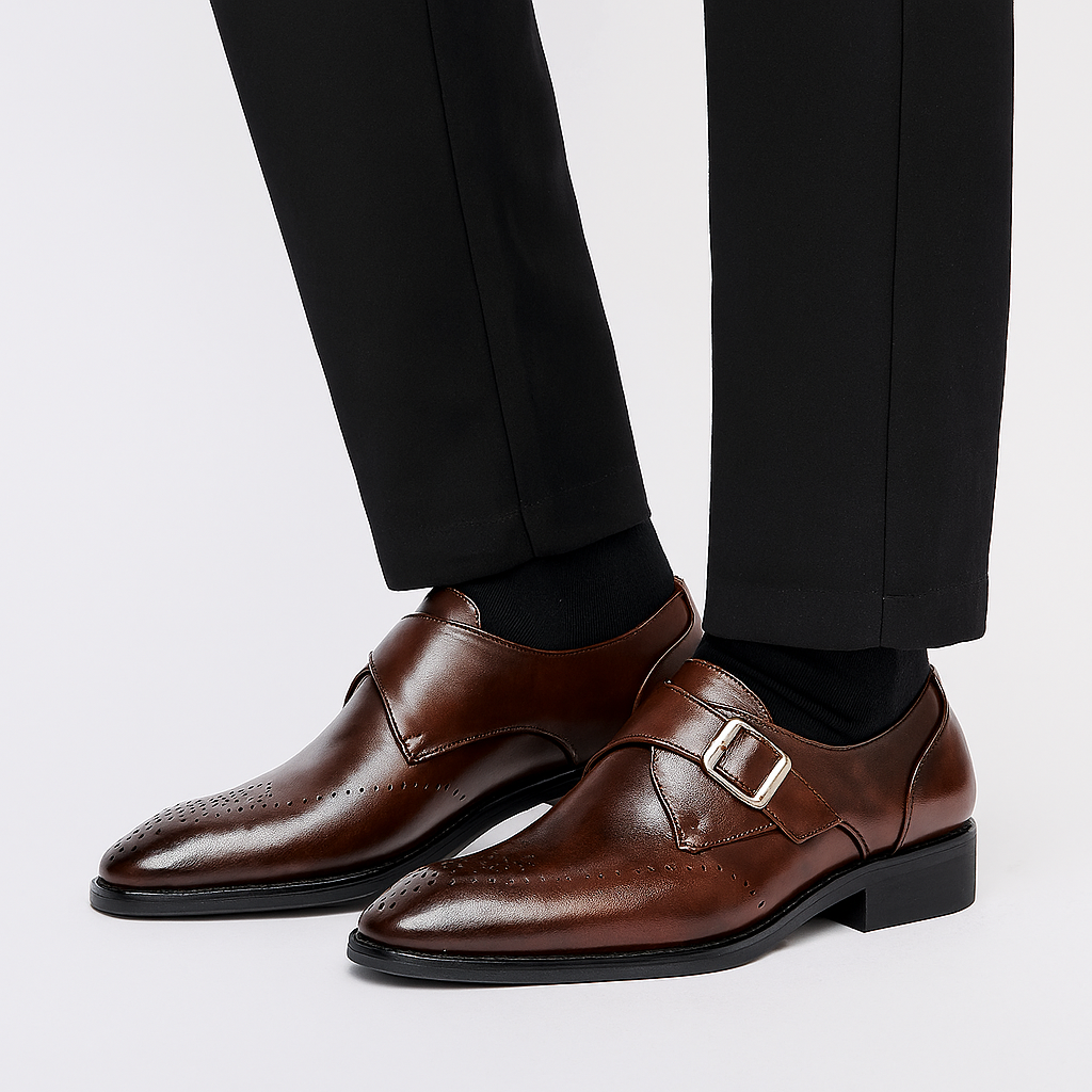 Trent | Herren Monk Strap Lederschuhe mit Doppel-Schnalle | Klassische Eleganz für Business & Anlass