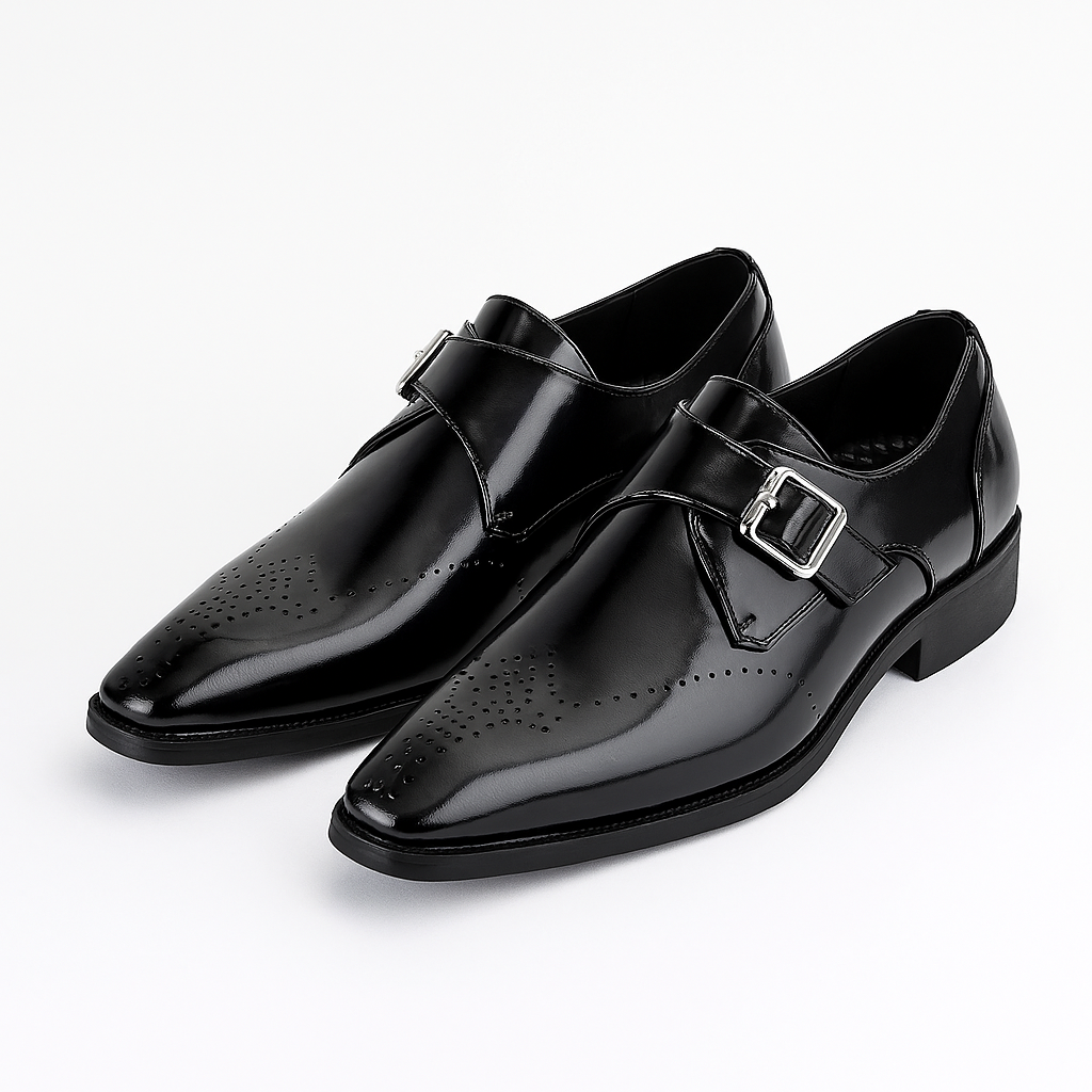 Trent | Herren Monk Strap Lederschuhe mit Doppel-Schnalle | Klassische Eleganz für Business & Anlass