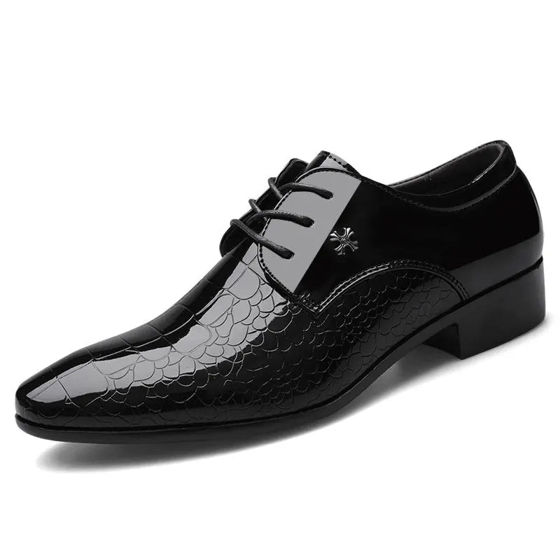 Vince – Herren Lackleder Oxford Schuhe mit Struktur & Schnürung | Elegante Formalschuhe für besondere Anlässe