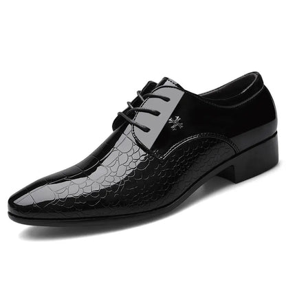 Vince – Herren Lackleder Oxford Schuhe mit Struktur & Schnürung | Elegante Formalschuhe für besondere Anlässe