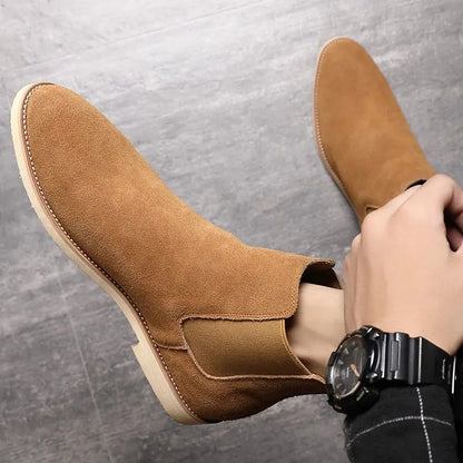 Seth | Herren Retro Chelsea Boots mit Elastikeinsatz | Mittelhoher Knöchel-Design Stiefel für stilvolle Outfits