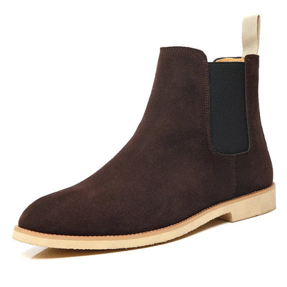 Seth | Herren Retro Chelsea Boots mit Elastikeinsatz | Mittelhoher Knöchel-Design Stiefel für stilvolle Outfits